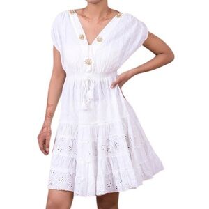 77. Cotton V-neck dress